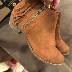 Austin Clothing Co. Brown Fringe Ankle Boots